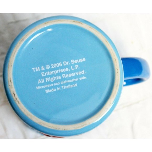 Universal Islands of Adventure Dr Suess Thing 1 & 2 Blue 3D Mug 2006 Bead/Glitte - Picture 8 of 10